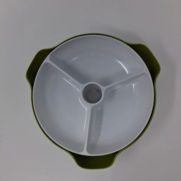 Joseph Joseph Dip and Snack Server/Chiller Green White 2 Piece Set - Picture 4 of 12